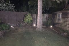 garden lighting installation